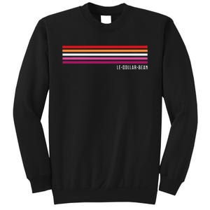 Le Dollar Bean Le$Bean Lesbian Color Flag Retro Rainbow Gay Sweatshirt