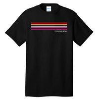 Le Dollar Bean Le$Bean Lesbian Color Flag Retro Rainbow Gay Tall T-Shirt