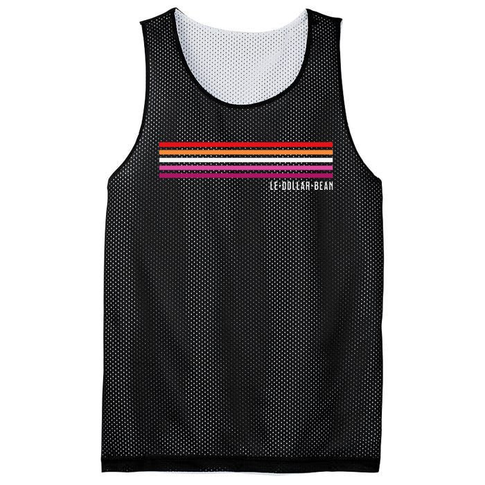 Le Dollar Bean Le$Bean Lesbian Color Flag Retro Rainbow Gay Mesh Reversible Basketball Jersey Tank