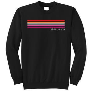 Le Dollar Bean Le$Bean Lesbian Color Flag Retro Rainbow Gay Tall Sweatshirt