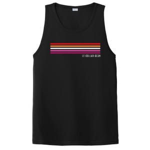 Le Dollar Bean Le$Bean Lesbian Color Flag Retro Rainbow Gay PosiCharge Competitor Tank