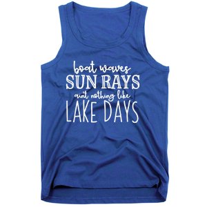 Lake Days Boat Waves Sun Rays Love Tee Great Gift Tank Top