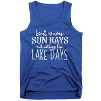 Lake Days Boat Waves Sun Rays Love Tee Great Gift Tank Top