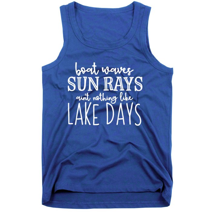 Lake Days Boat Waves Sun Rays Love Tee Great Gift Tank Top