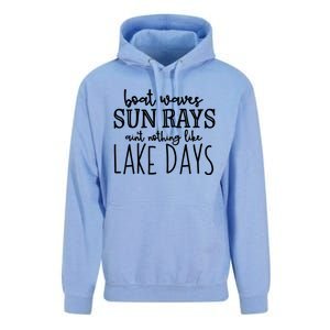 Lake Days Boat Waves Sun Rays Love Tee Great Gift Unisex Surf Hoodie