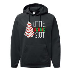 Littie Deb Bie Sl Ut Funny Christmas Tree Cakes Xmas Black Performance Fleece Hoodie