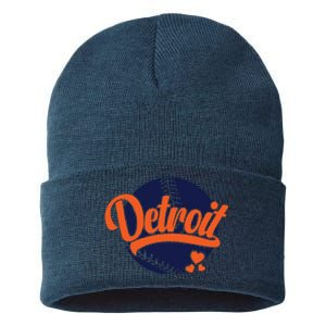 Love Detroit Baseball Sustainable Knit Beanie