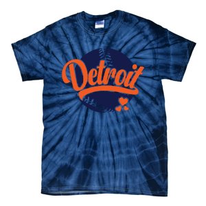 Love Detroit Baseball Tie-Dye T-Shirt