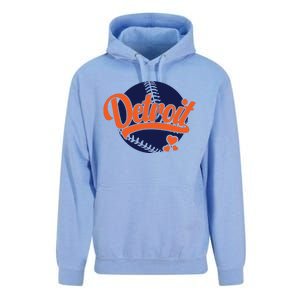 Love Detroit Baseball Unisex Surf Hoodie