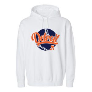 Love Detroit Baseball Garment-Dyed Fleece Hoodie