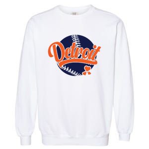 Love Detroit Baseball Garment-Dyed Sweatshirt