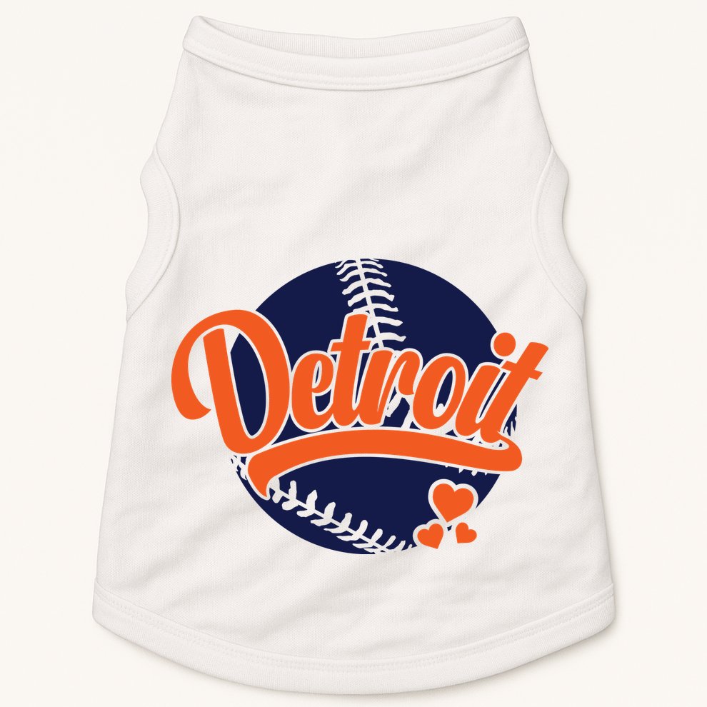 Love Detroit Baseball Doggie Tank