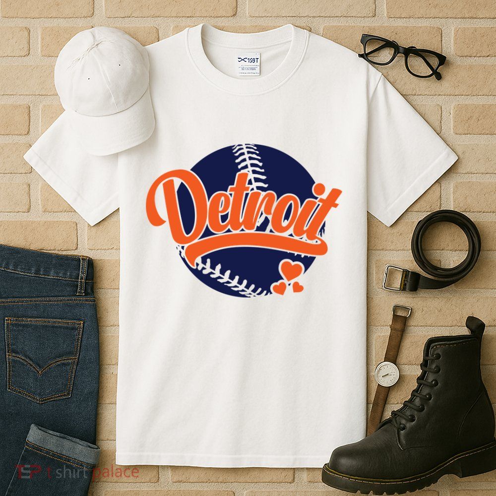 Love Detroit Baseball Tall T-Shirt