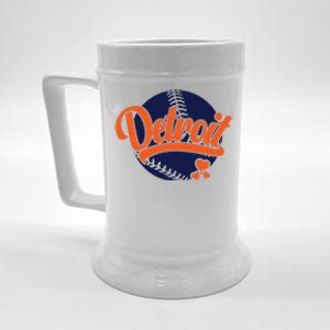 Love Detroit Baseball Beer Stein