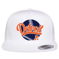 Love Detroit Baseball Flat Bill Trucker Hat