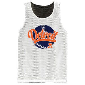 Love Detroit Baseball Mesh Reversible Basketball Jersey Tank