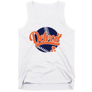 Love Detroit Baseball Tank Top