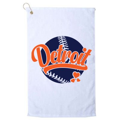 Love Detroit Baseball Golf Towel