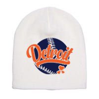 Love Detroit Baseball Short Acrylic Beanie