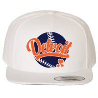 Love Detroit Baseball Wool Snapback Cap