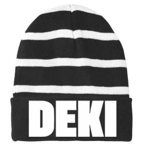 Limited Dm Brate Deki Striped Beanie with Solid Band