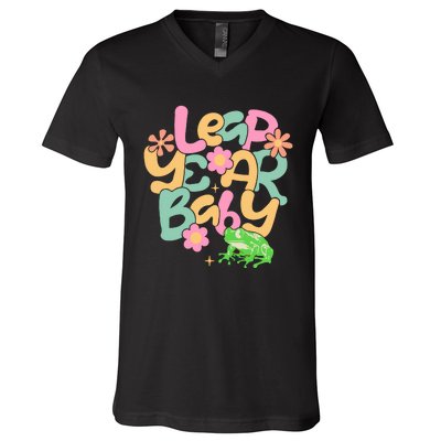 Leap Day Baby V-Neck T-Shirt