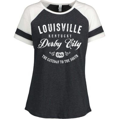 Louisville Derby City Kentucky Gift Enza Ladies Jersey Colorblock Tee