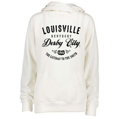 Louisville Derby City Kentucky Gift Womens Funnel Neck Pullover Hood