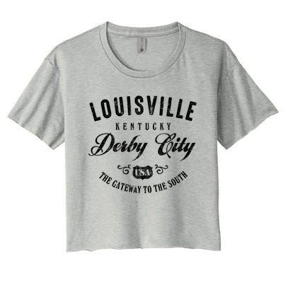 Louisville Derby City Kentucky Gift Women's Crop Top Tee