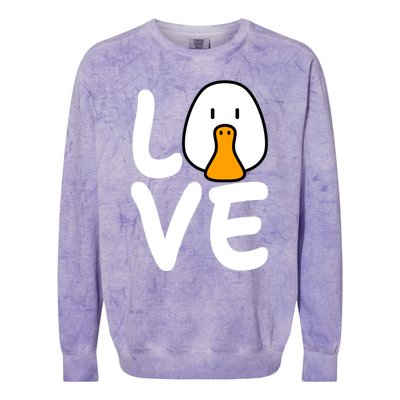 Love Ducks Cool Gift Goose Lover Cool Gift Cool Duck Gift Colorblast Crewneck Sweatshirt