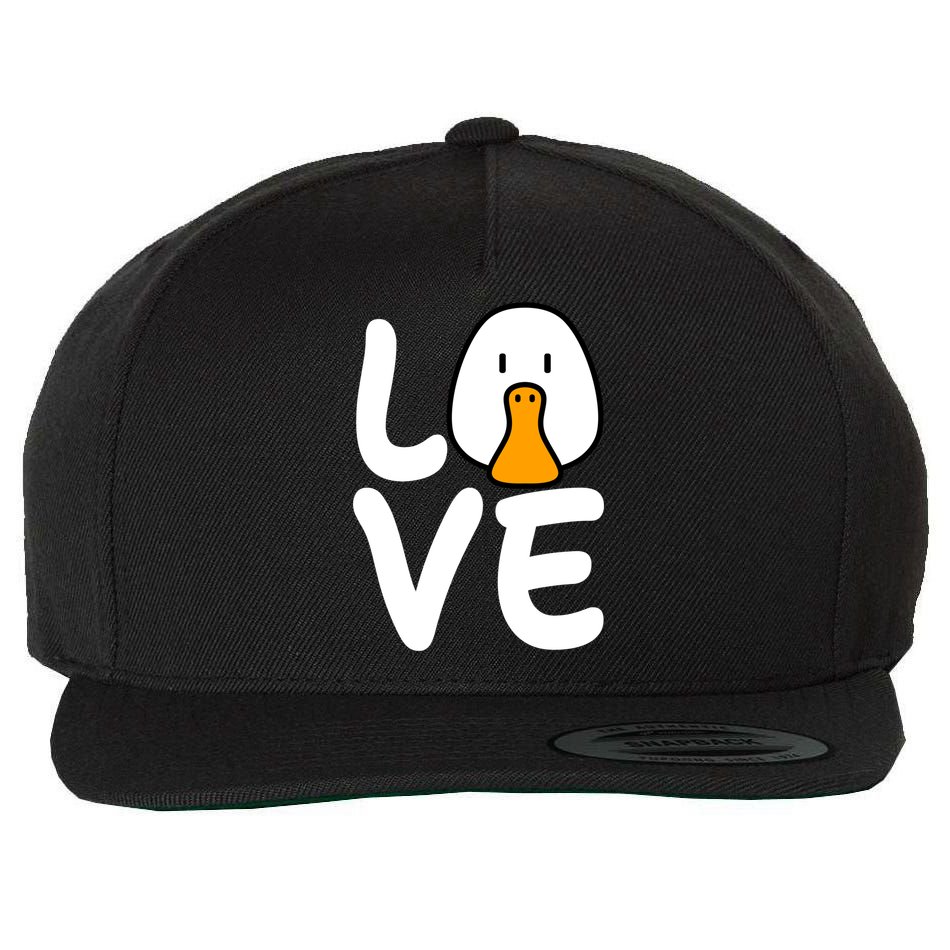 Love Ducks Cool Gift Goose Lover Cool Gift Cool Duck Gift Wool Snapback Cap