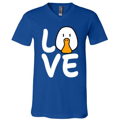 Love Ducks Cool Gift Goose Lover Cool Gift Cool Duck Gift V-Neck T-Shirt