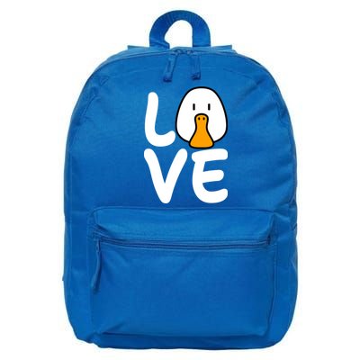 Love Ducks Cool Gift Goose Lover Cool Gift Cool Duck Gift 16 in Basic Backpack