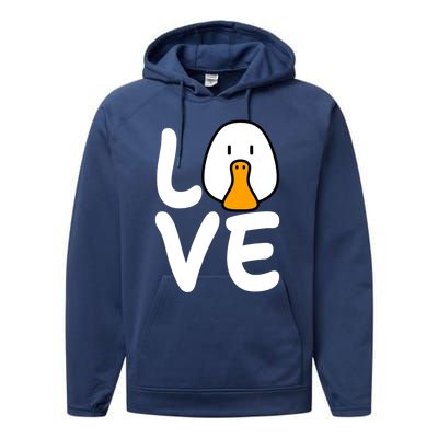 Love Ducks Cool Gift Goose Lover Cool Gift Cool Duck Gift Performance Fleece Hoodie