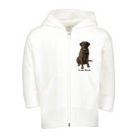 Lab Dad Chocolate Labrador Retriever Dog Lover Toddler Zip Fleece Hoodie