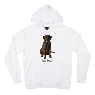 Lab Dad Chocolate Labrador Retriever Dog Lover Hoodie