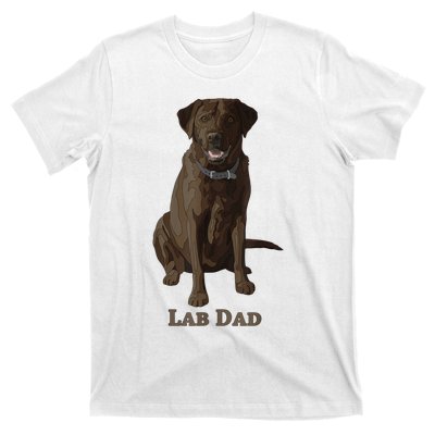 Lab Dad Chocolate Labrador Retriever Dog Lover T-Shirt