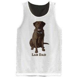 Lab Dad Chocolate Labrador Retriever Dog Lover Mesh Reversible Basketball Jersey Tank