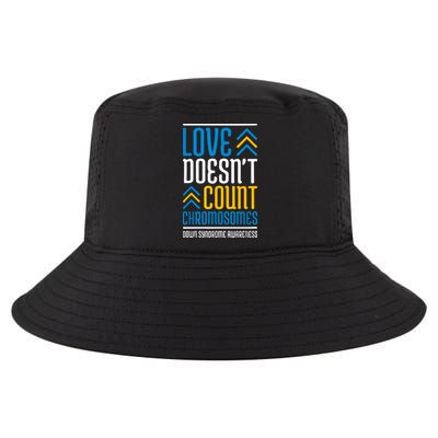 Love Doesn't Count Chromosomes Down Syndrome Awareness Gift Cool Comfort Performance Bucket Hat