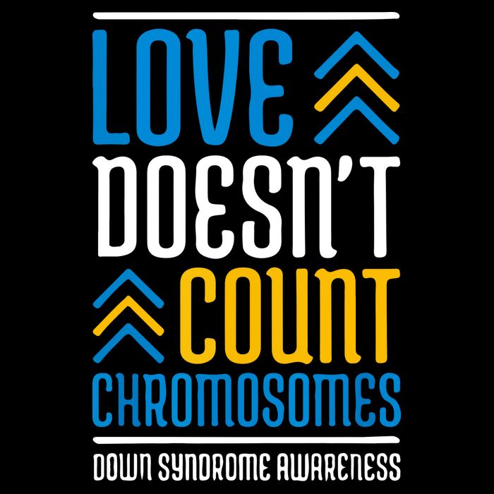 Love Doesn't Count Chromosomes Down Syndrome Awareness Gift Drawstring Bag