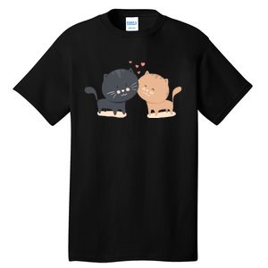 Lovers Design cute Cat Clothes Wo Cat Anime lover Tall T-Shirt