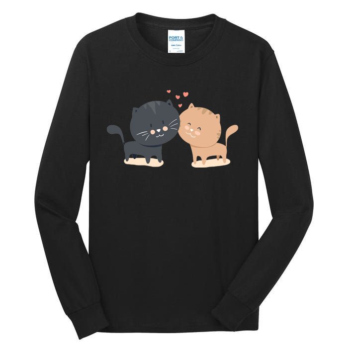 Lovers Design cute Cat Clothes Wo Cat Anime lover Tall Long Sleeve T-Shirt