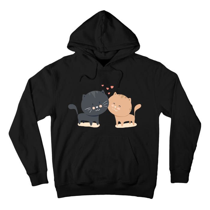 Lovers Design cute Cat Clothes Wo Cat Anime lover Tall Hoodie