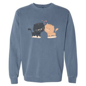 Lovers Design cute Cat Clothes Wo Cat Anime lover Garment-Dyed Sweatshirt