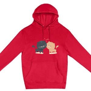 Lovers Design cute Cat Clothes Wo Cat Anime lover Premium Pullover Hoodie