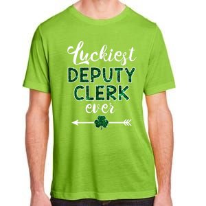 Luckiest Deputy Clerk Ever Gift Funny St Patrick's Day Gift Meaningful Gift Adult ChromaSoft Performance T-Shirt