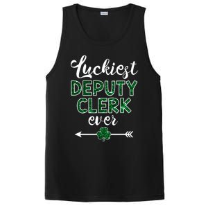 Luckiest Deputy Clerk Ever Gift Funny St Patrick's Day Gift Meaningful Gift PosiCharge Competitor Tank