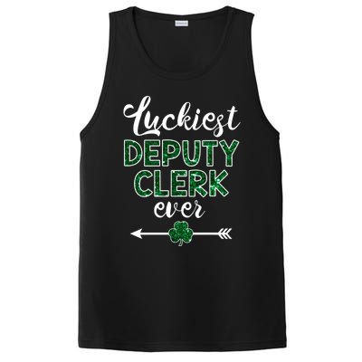 Luckiest Deputy Clerk Ever Gift Funny St Patrick's Day Gift Meaningful Gift PosiCharge Competitor Tank