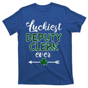 Luckiest Deputy Clerk Ever Gift Funny St Patrick's Day Gift Meaningful Gift T-Shirt