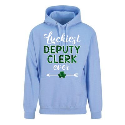 Luckiest Deputy Clerk Ever Gift Funny St Patrick's Day Gift Meaningful Gift Unisex Surf Hoodie